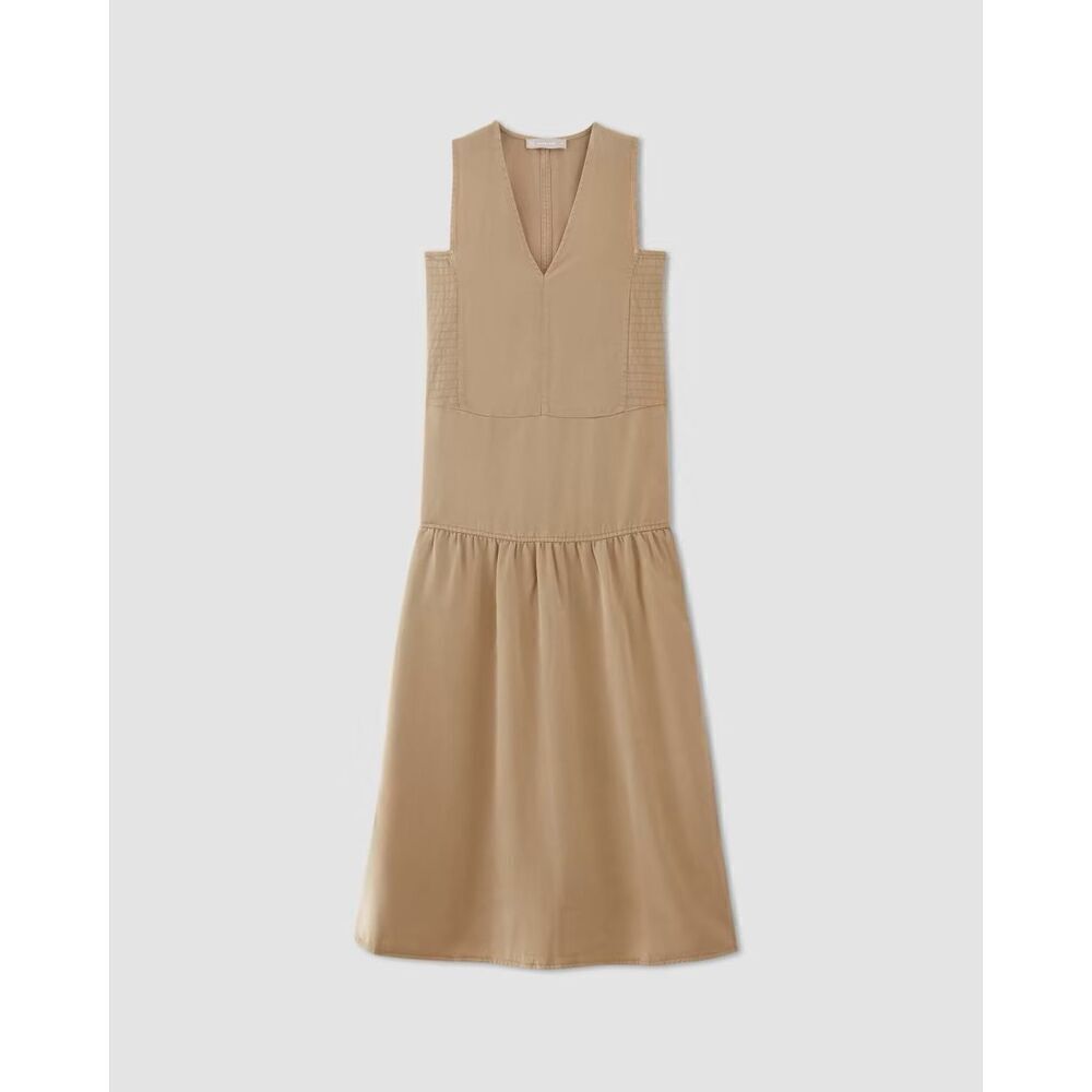 Everlane khaki The TENCEL V-Neck Dress